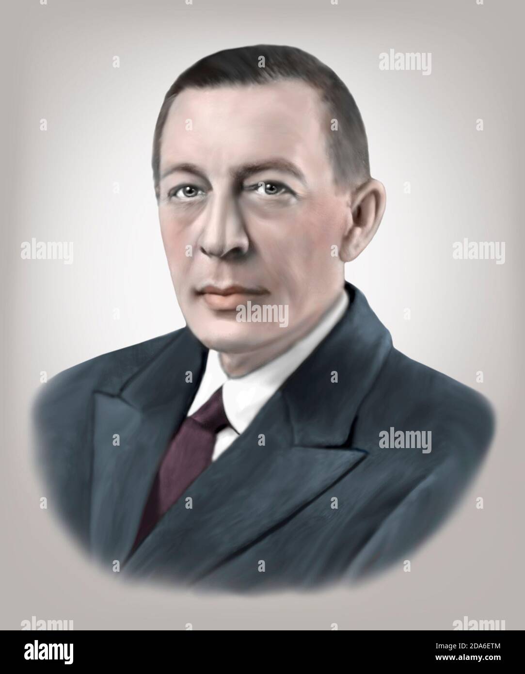 Sergei Rachmaninoff 1873-1943 pianista russo del compositore Foto Stock