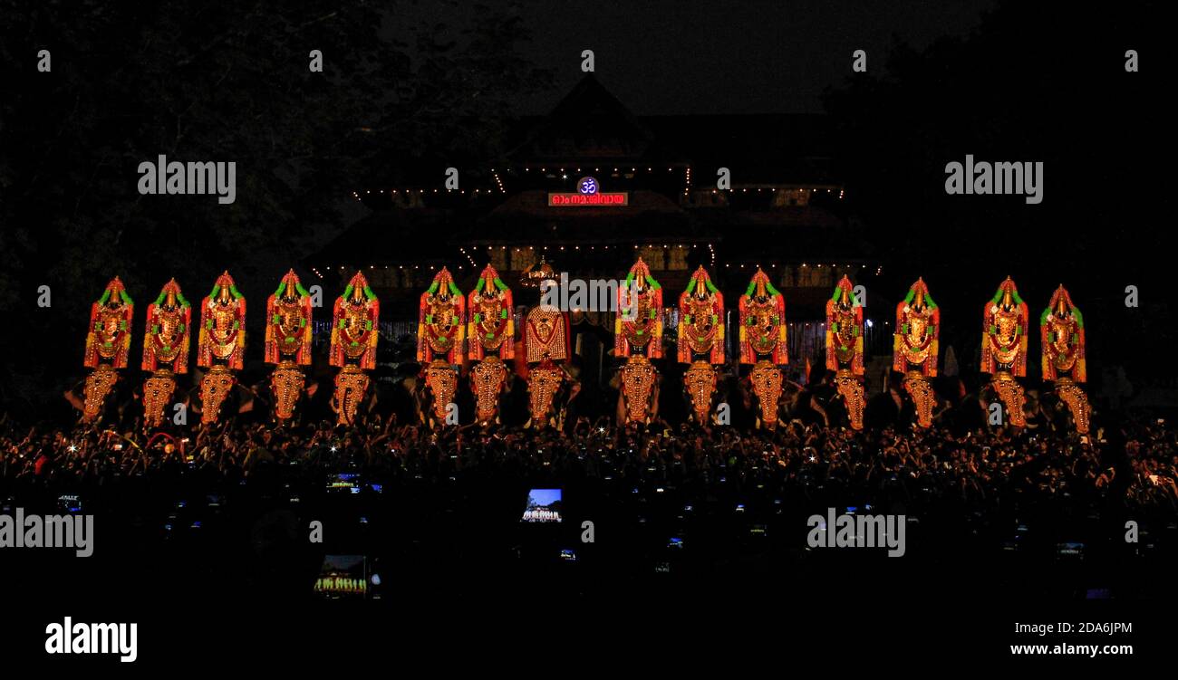 Thrissur pooram festival Foto Stock