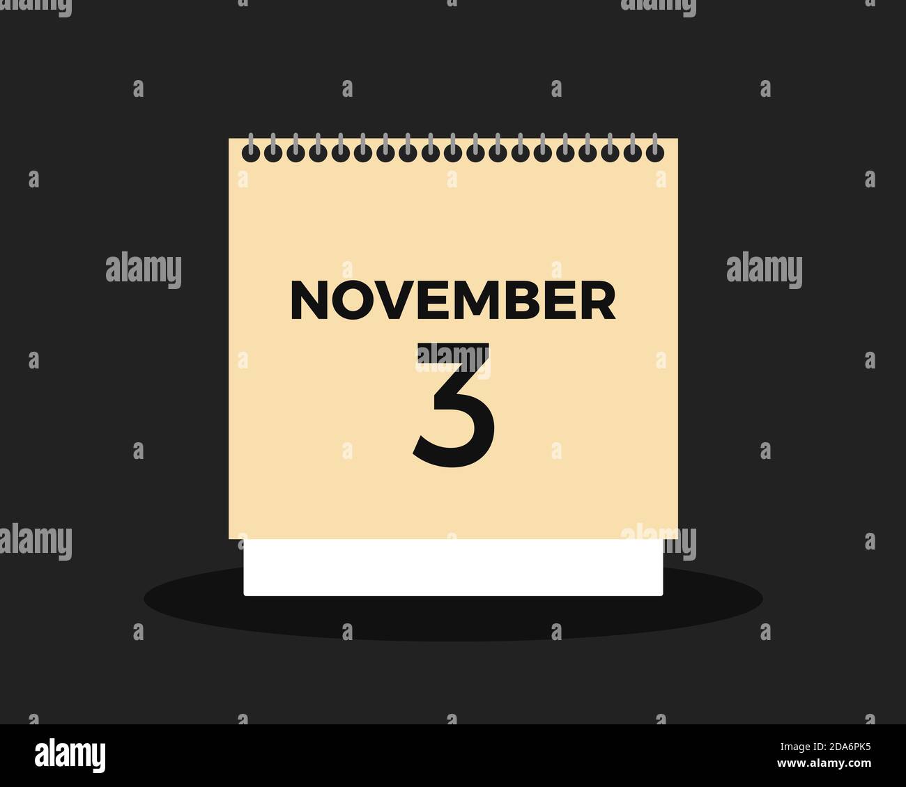 Calendario e giorno elettrone - calendario mostra la data di novembre 3 - giorno delle elezioni per eleggere il nuovo presidente degli Stati Uniti Degli Stati Uniti negli eletti presidenziali Foto Stock