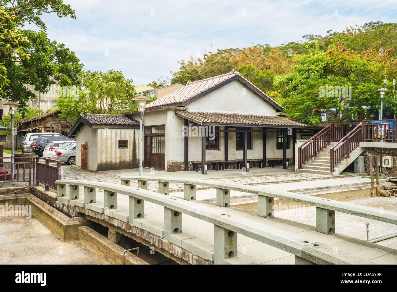Vecchio dormitorio ferroviario a zaoqiao Township, taiwan Foto Stock