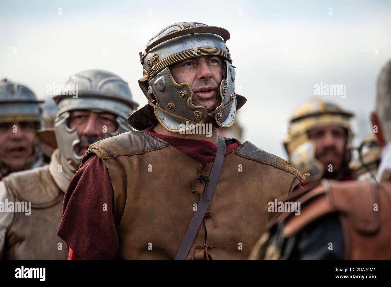 Parete di Adriano Live! - Il grande soldato romano evento. Birdoswald, Cumbria, 5 settembre 2015. Foto Stock