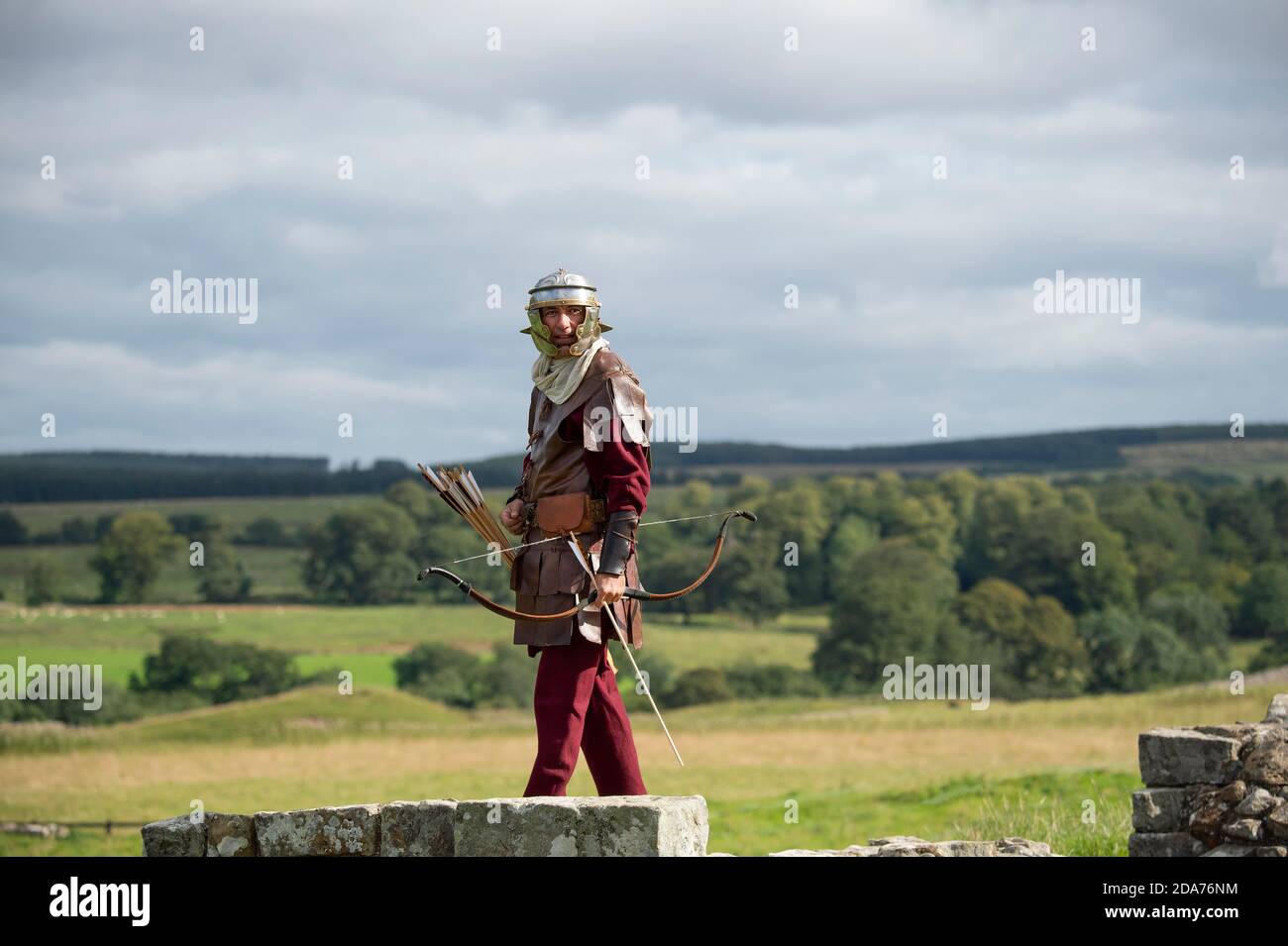 Parete di Adriano Live! - Il grande soldato romano evento. Birdoswald, Cumbria, 5 settembre 2015. Foto Stock