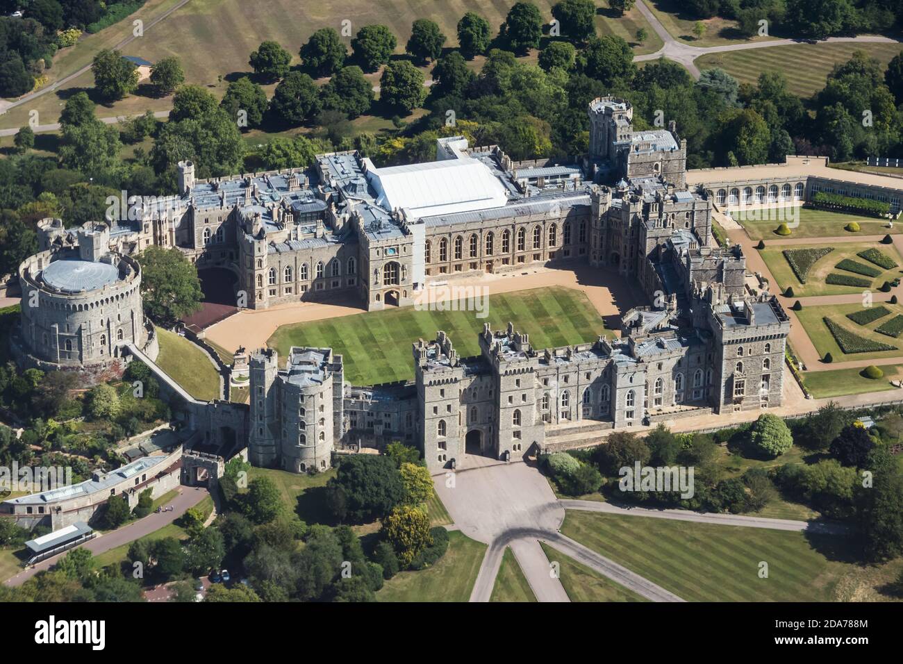 Vista aerea del Castello di Windsor Foto Stock