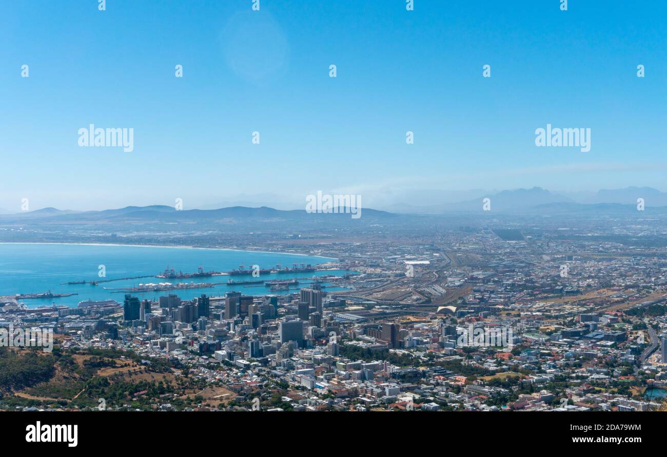 Vista dall'alto di Città del Capo Foto Stock