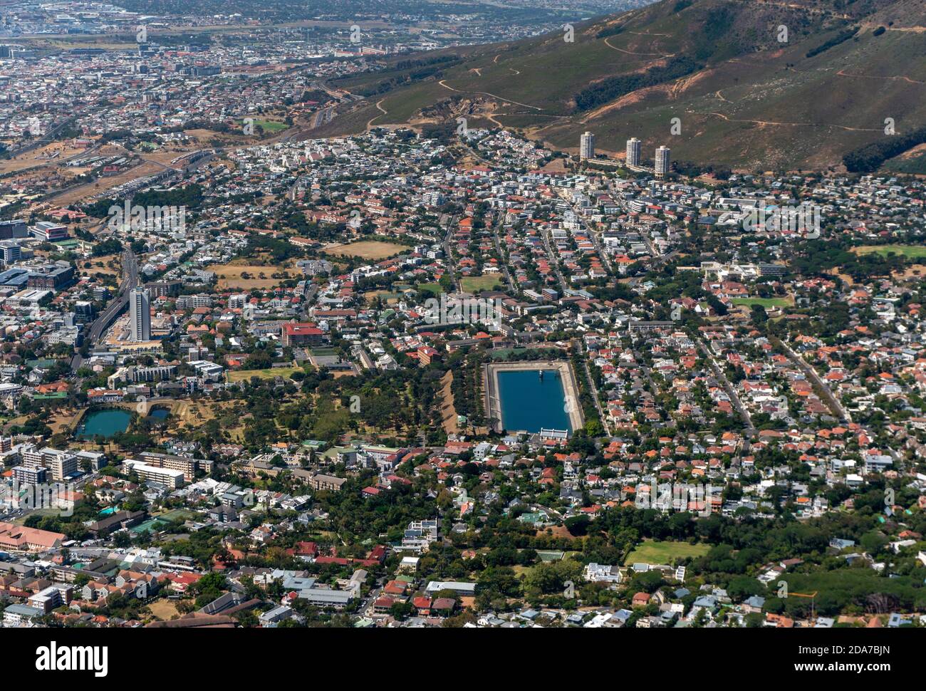 Vista dall'alto di Città del Capo Foto Stock