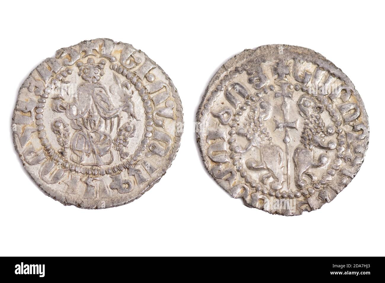 Armenia Armeno uno Tram 1129 - 1218 moneta vecchia soldi Foto Stock