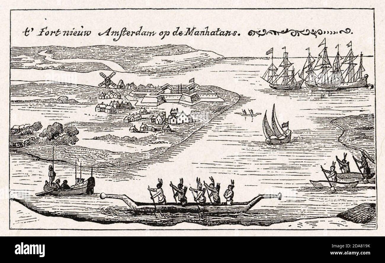 NEW AMSTERDAM insediamento olandese (ora New York) circa 1650 Foto Stock