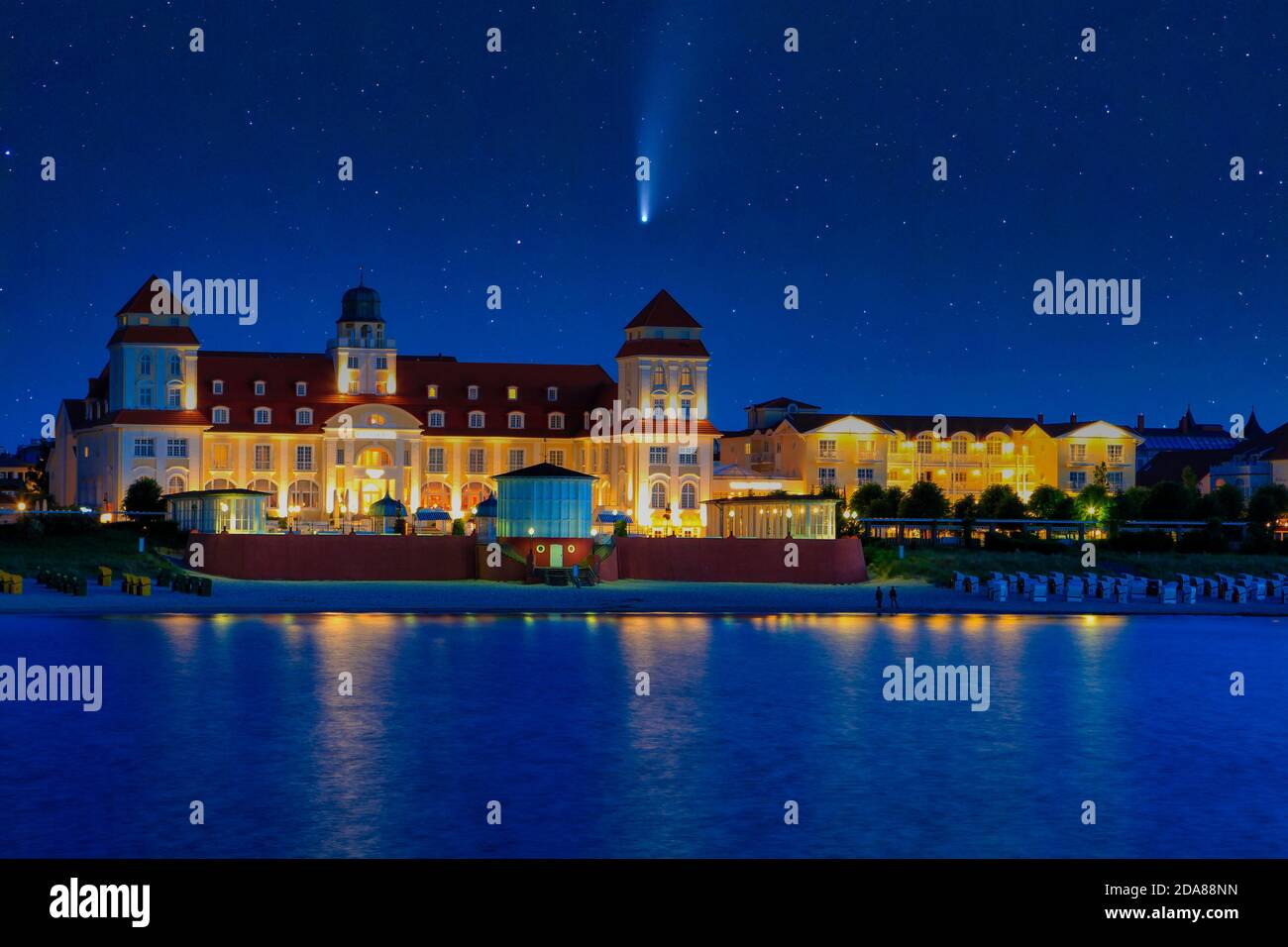 Baltic Seaside Resort in Binz a Ruegen Isola, Meclemburgo-Pomerania Occidentale, Germania, Europa Foto Stock