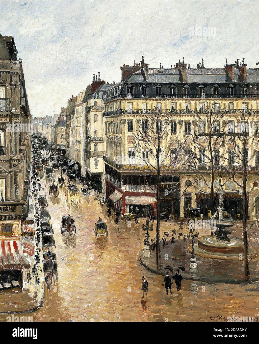 Rue Saint-Honoré, dans l'après-midi. Effet de pluie, 1897, Rue Saint-Honoré, nel pomeriggio pioggia di Camille Pissarro Foto Stock