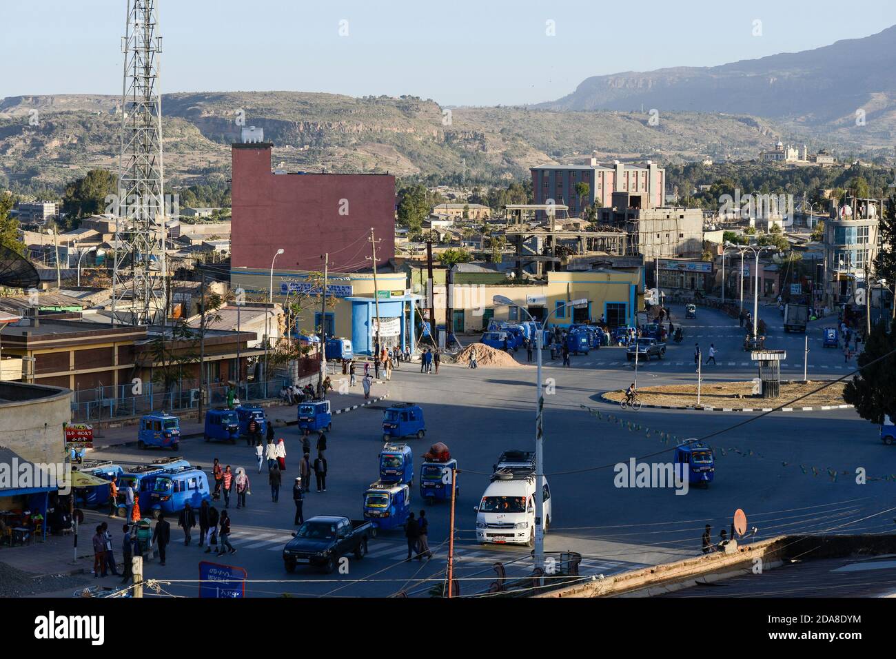 ETIOPIA, Tigray, città Adirgrat / AETHIOPIEN, Tigray, Adirgrat, Stadtzentrum Foto Stock