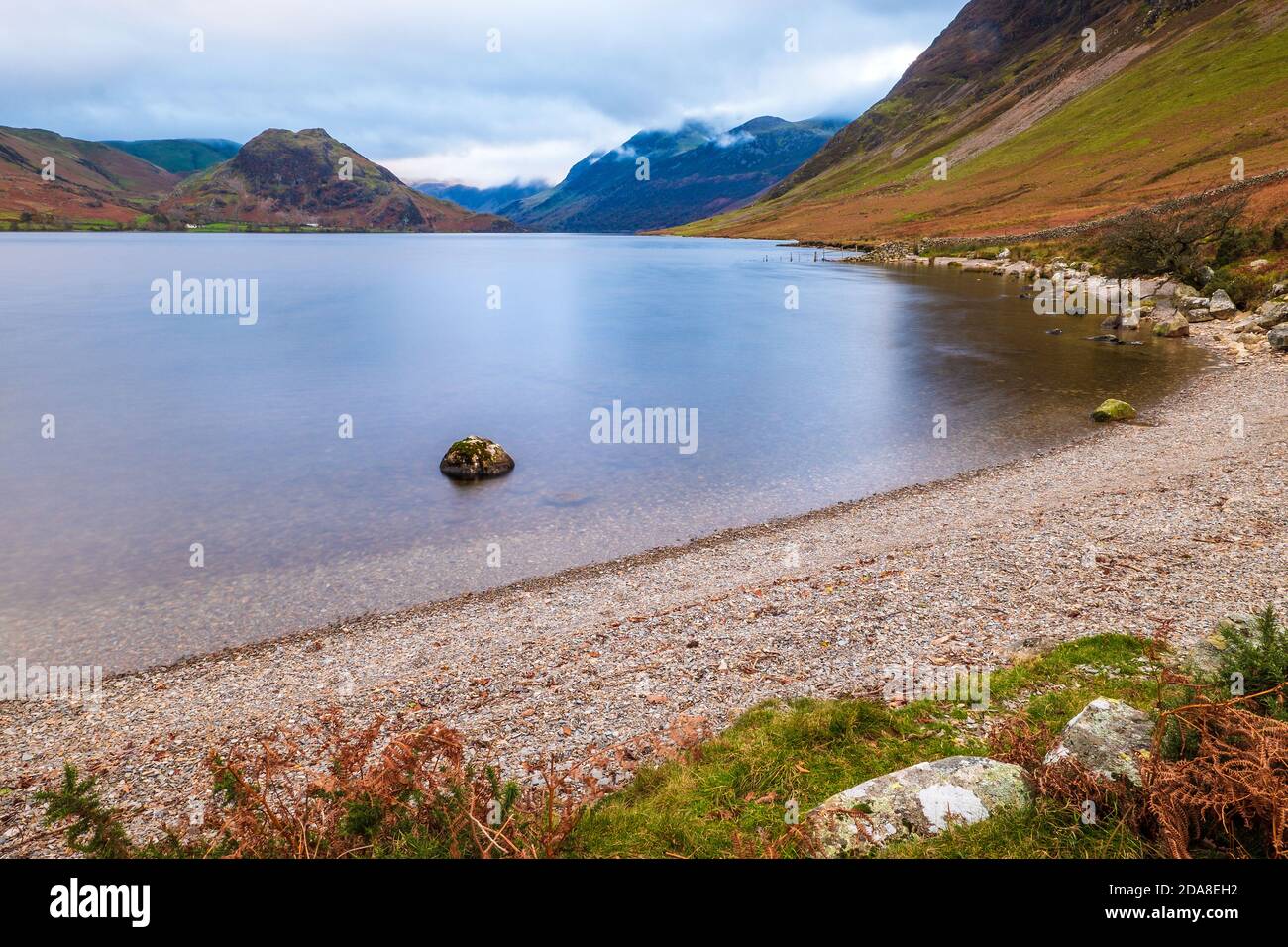 Crummock Water nel nord-ovest Lake District National Park, Cumbria. Foto Stock