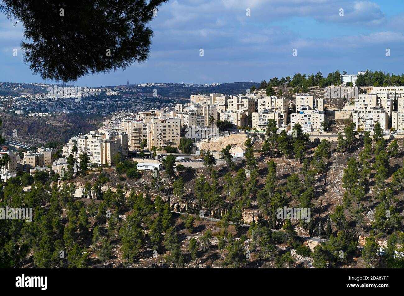 Vista panoramica del quartiere di Har Nof Foto Stock