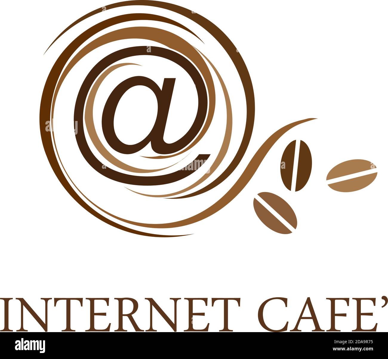 Cartello vettore Internet Cafe Illustrazione Vettoriale