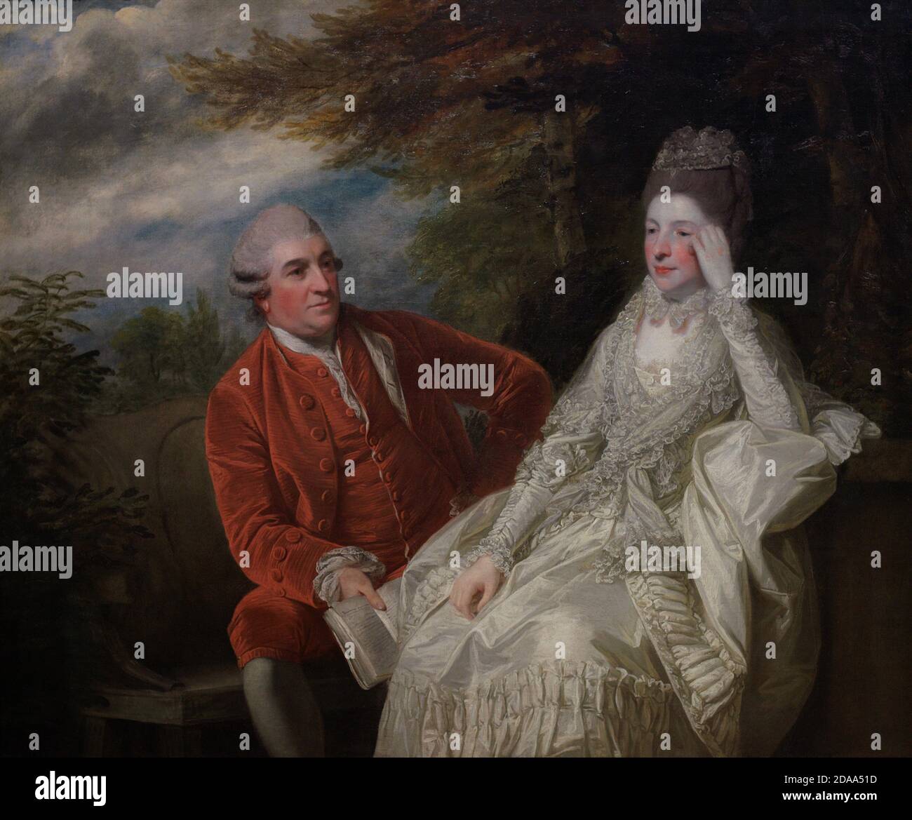 David Garrick (1717-1779). Attore inglese, drammaturgo e direttore di teatro. EVA Maria Veigel (1724-1822). Ballerina e attrice inglese di origine italiana. David Garrick e sua moglie Eva Maria Garrick. Ritratto di Sir Joshua Reynolds (1723-1792). Olio su tela (140,3 x 169,9 cm), 1772-1773. National Portrait Gallery. Londra, Inghilterra, Regno Unito. Foto Stock