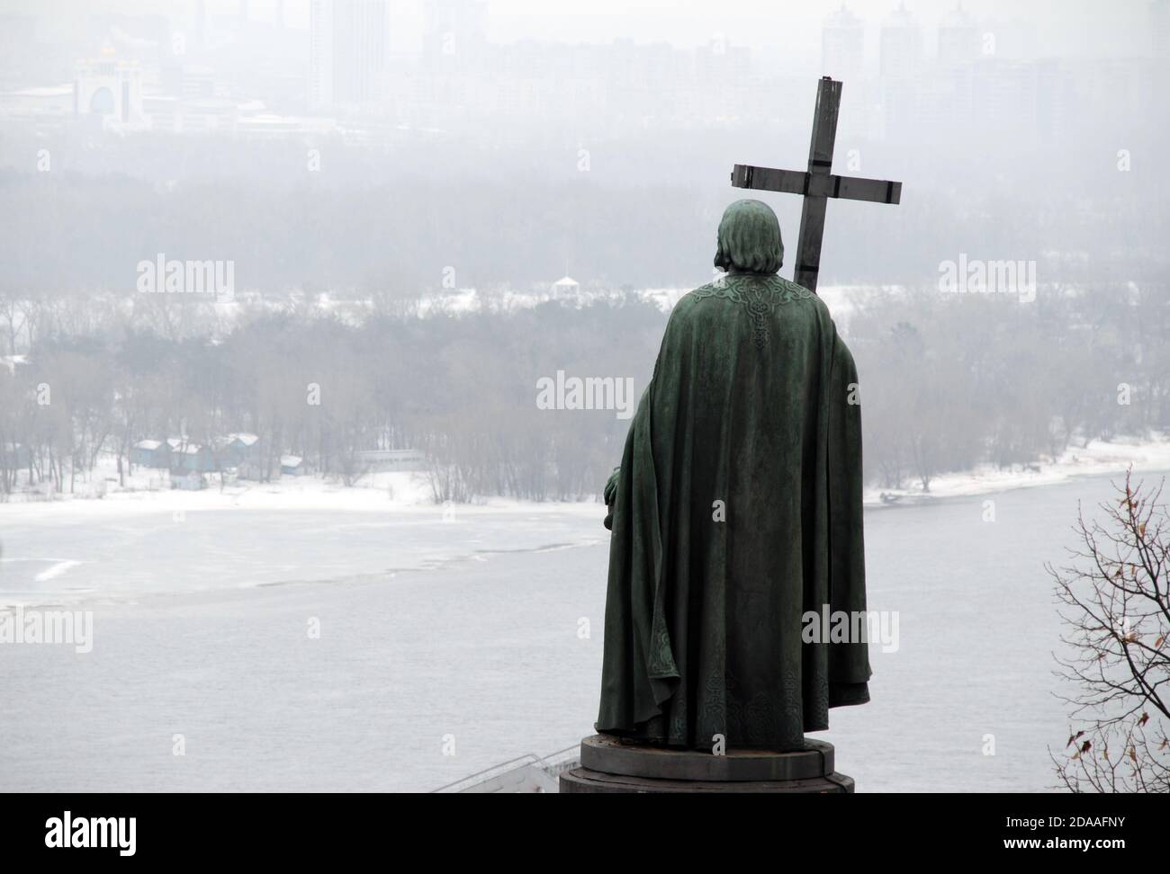 Una vista dalla collina di Vladimirskaya. Kiev. Ucraina Foto Stock