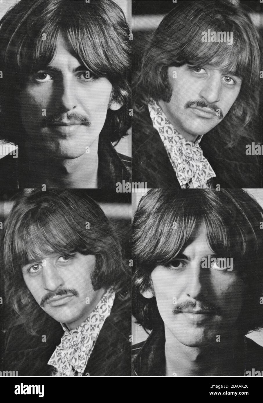 George harrison e Ringo Starr Foto Stock