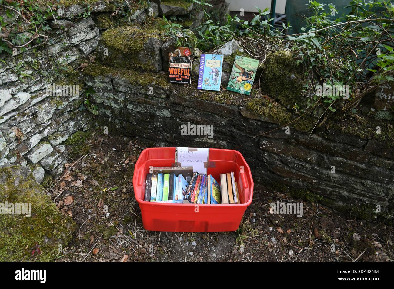I membri della comunità potranno usufruire gratuitamente di una biblioteca locale di prelievo e di libri di wee. Foto Stock
