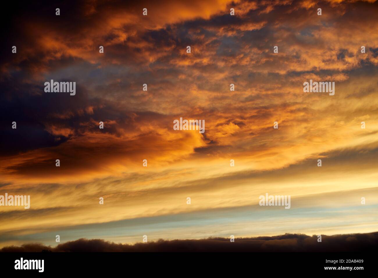 Splendido tramonto in inverno Foto Stock