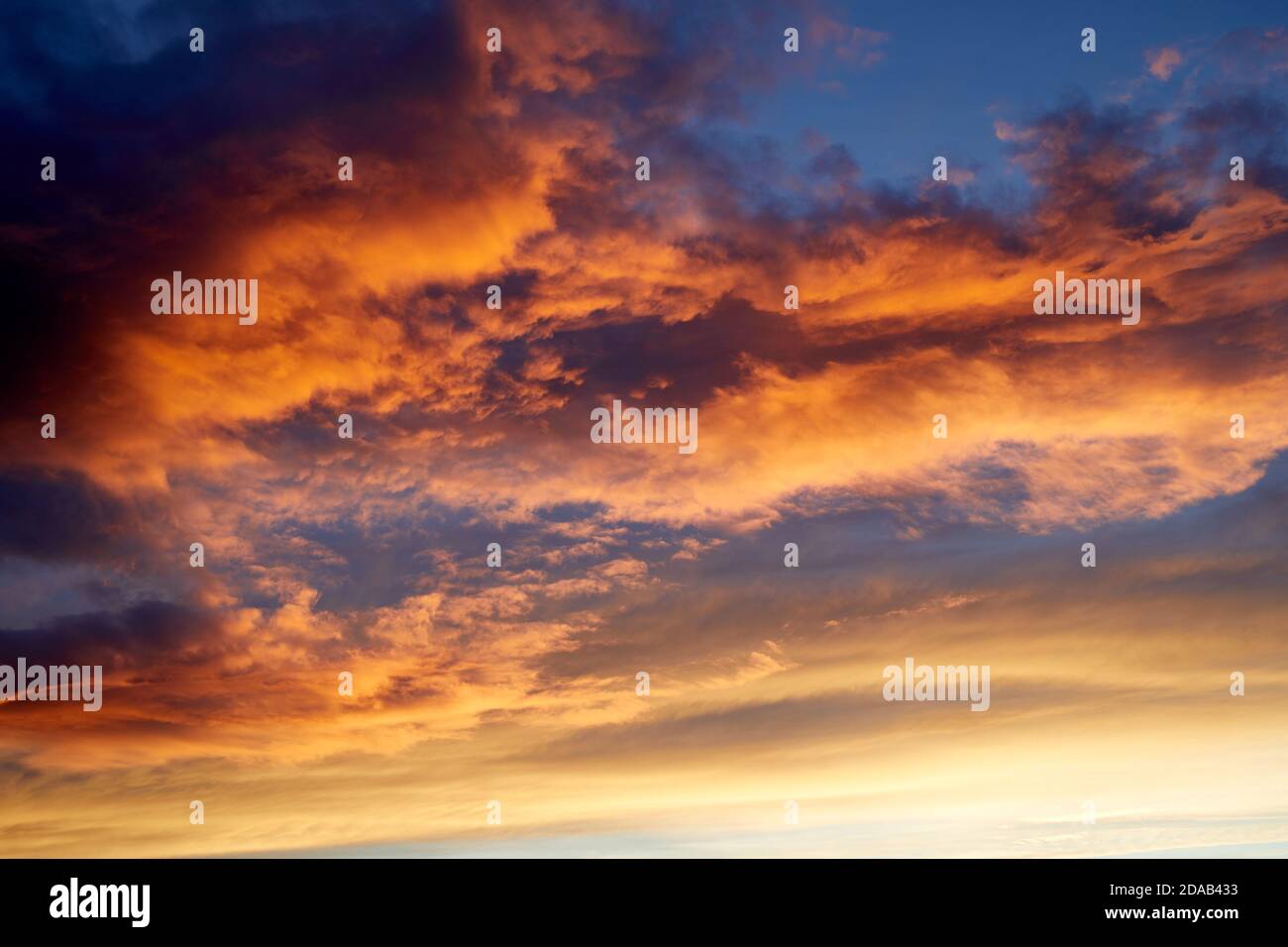 Splendido tramonto in inverno Foto Stock