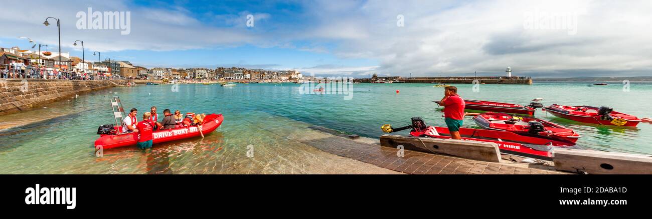 Vista sul porto di St. Ives, Cornovaglia, Regno Unito Foto Stock