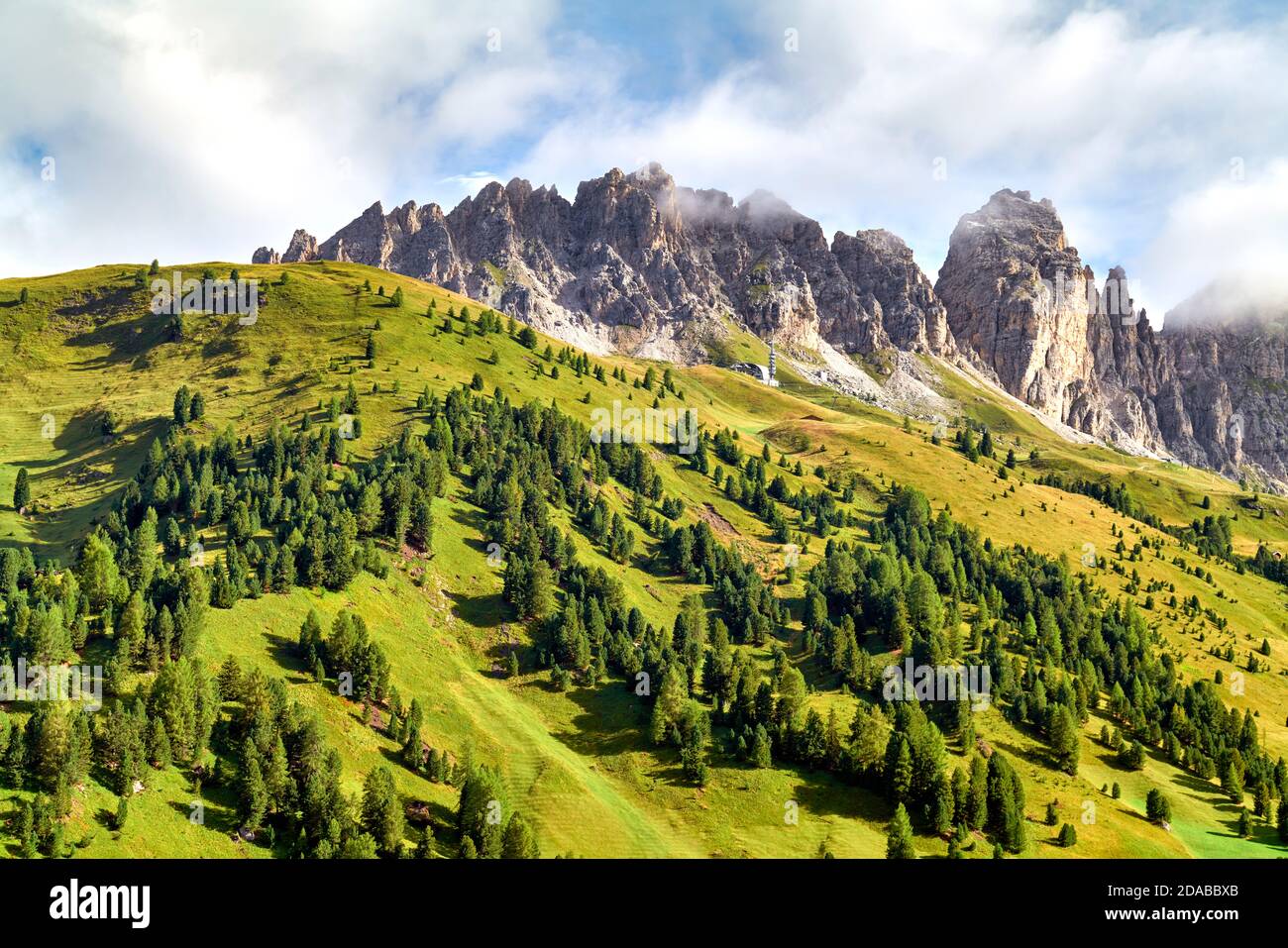 Val Gardena Alto Adige Italia. Riserva naturale Puez Geisler Foto Stock