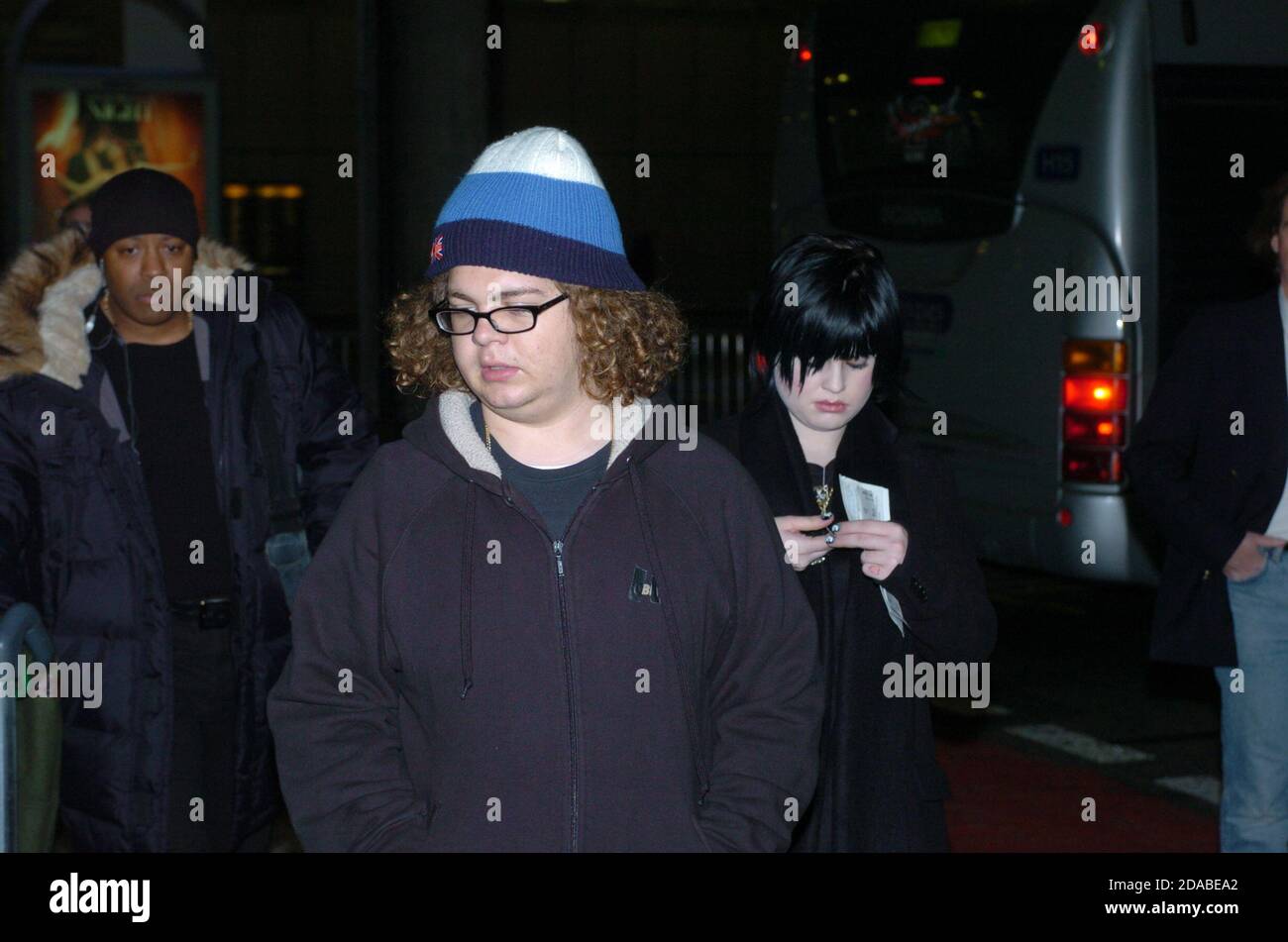 Un giovane Jack Osbourne, figlio di Ozzy Osbourne che arriva all'aeroporto Heathrow di Londra Foto Stock