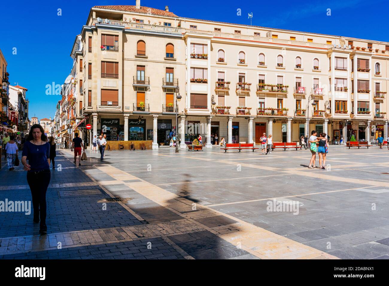 La Piazza Regla - Plaza de Regla, a León, circonda la cattedrale. Modo francese, modo di San Giacomo. León, Castilla y León, Spagna, Europa Foto Stock