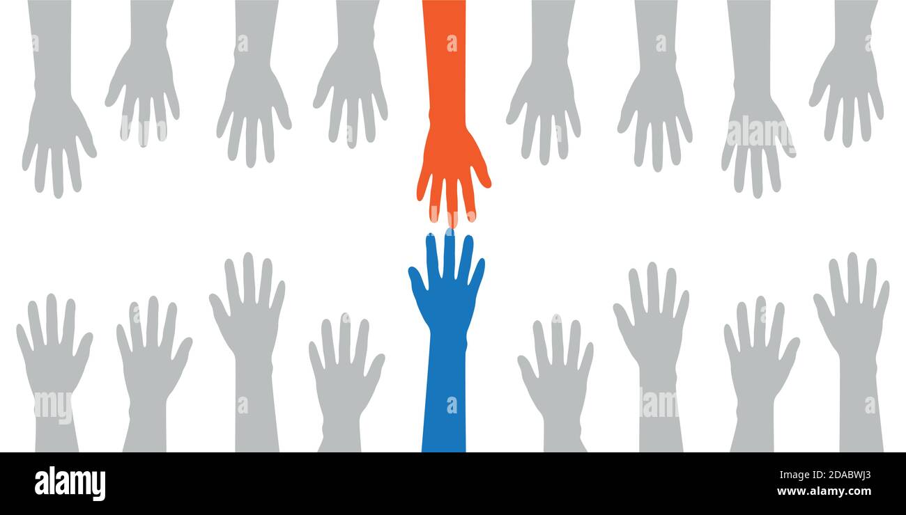 mani umane con concetto di tolleranza isolato su illustrazione vettoriale bianca EPS10 Illustrazione Vettoriale