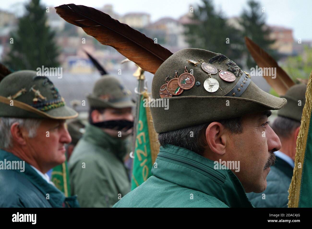 Castelnuovo don Bosco, Piemonte/Italia -04/07/2019- 90° raduno di Alpini, il corpo di fanteria della guerra di montagna dell'esercito italiano. Foto Stock