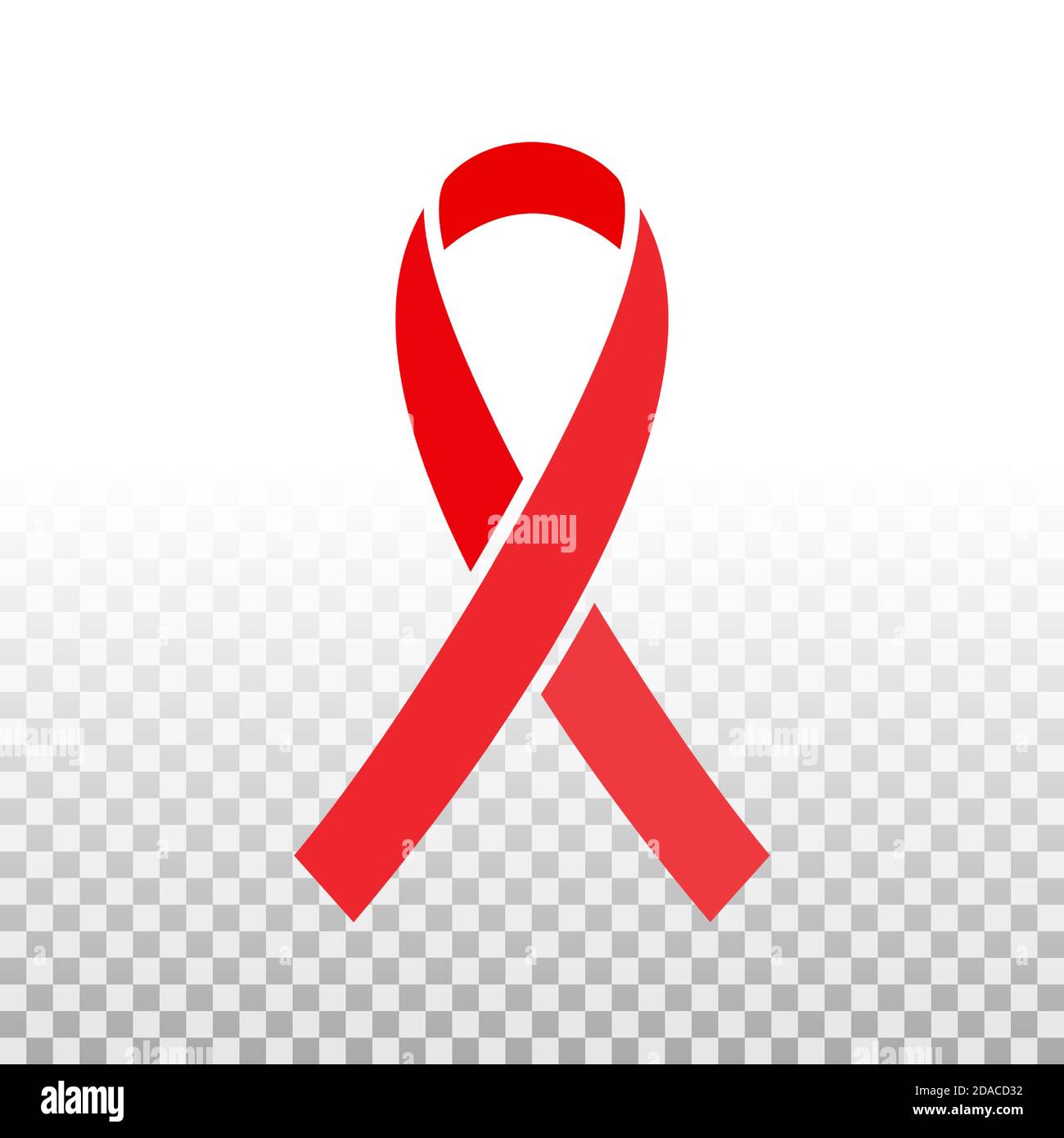 Simbolo della giornata mondiale dell'AIDS su sfondo trasparente. Concetto di consapevolezza della sindrome da immunodeficienza acquisita. Illustrazione vettoriale Illustrazione Vettoriale