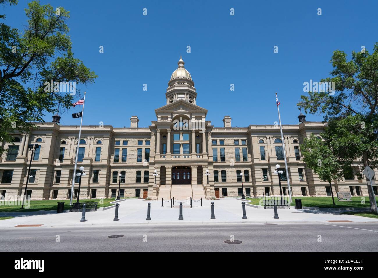 Cheyenne, Wyoming - 8 agosto 2020: Esterno del Wyoming state Capitol Building a Cheyenne Foto Stock