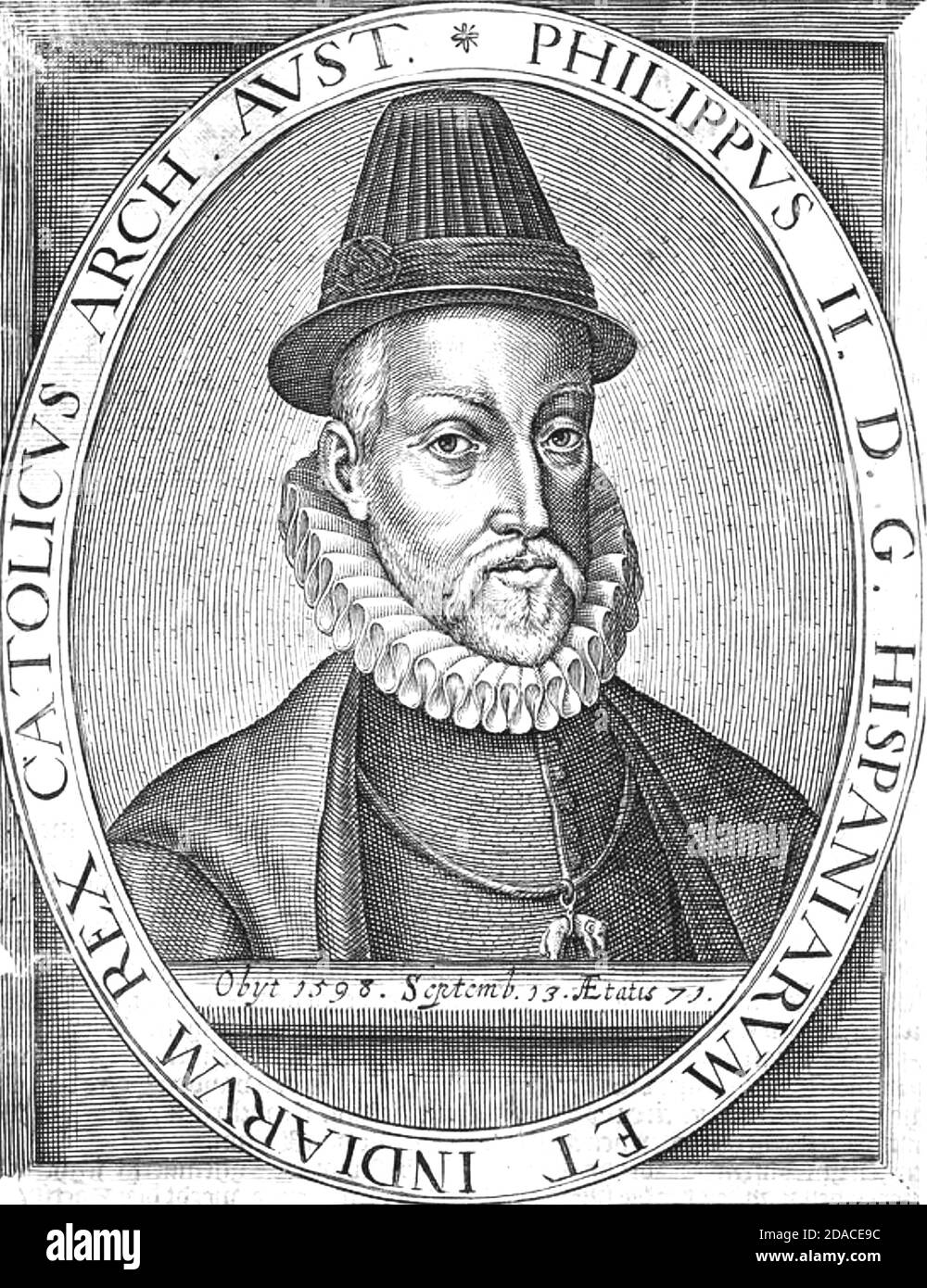 Filippo II di Spagna (1527-1598) Foto Stock
