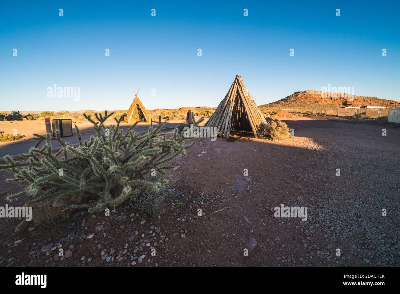 Tenda indiana a West Rim, Grand Canyon, Arizona, USA una mattina soleggiata Foto Stock