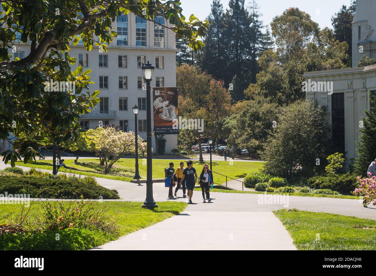 Berkeley, USA - MARZO 18 2019: Vista dell'Università della California, Berkeley in una giornata di sole Foto Stock