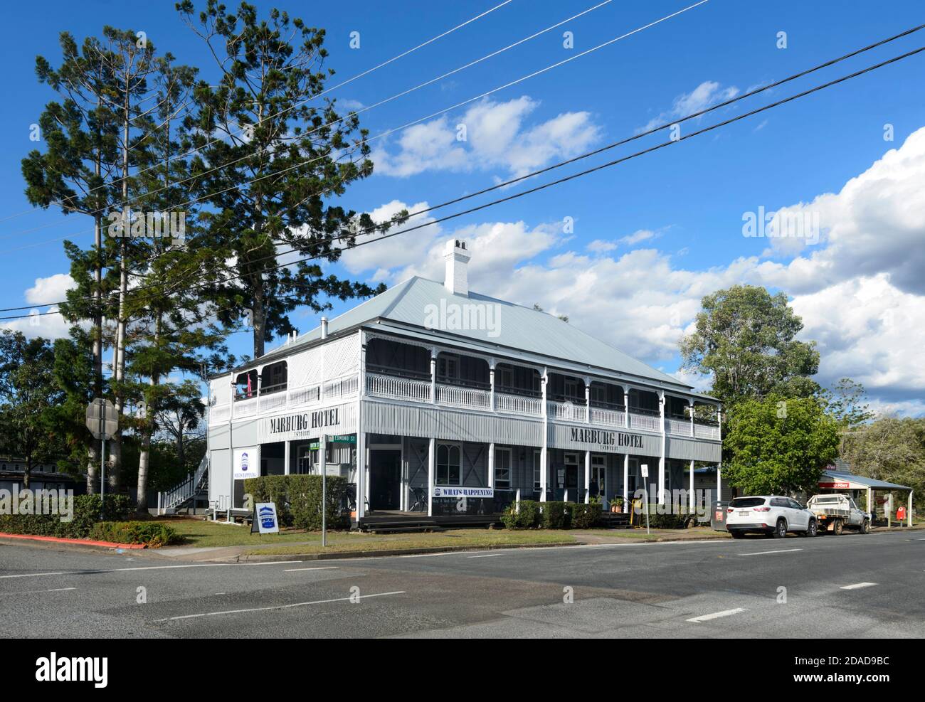 Il Marburg Hotel è un hotel patrimonio dell'umanità situato a Edmond Street, Marburg, città di Ipswich, Queensland, QLD, Australia Foto Stock