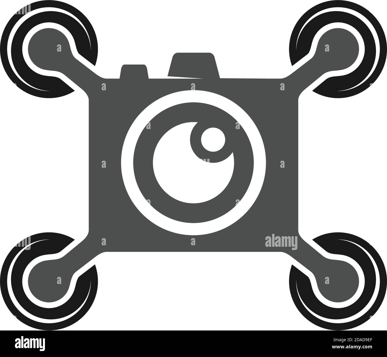 modello di design di marca per fotografia drone Illustrazione Vettoriale