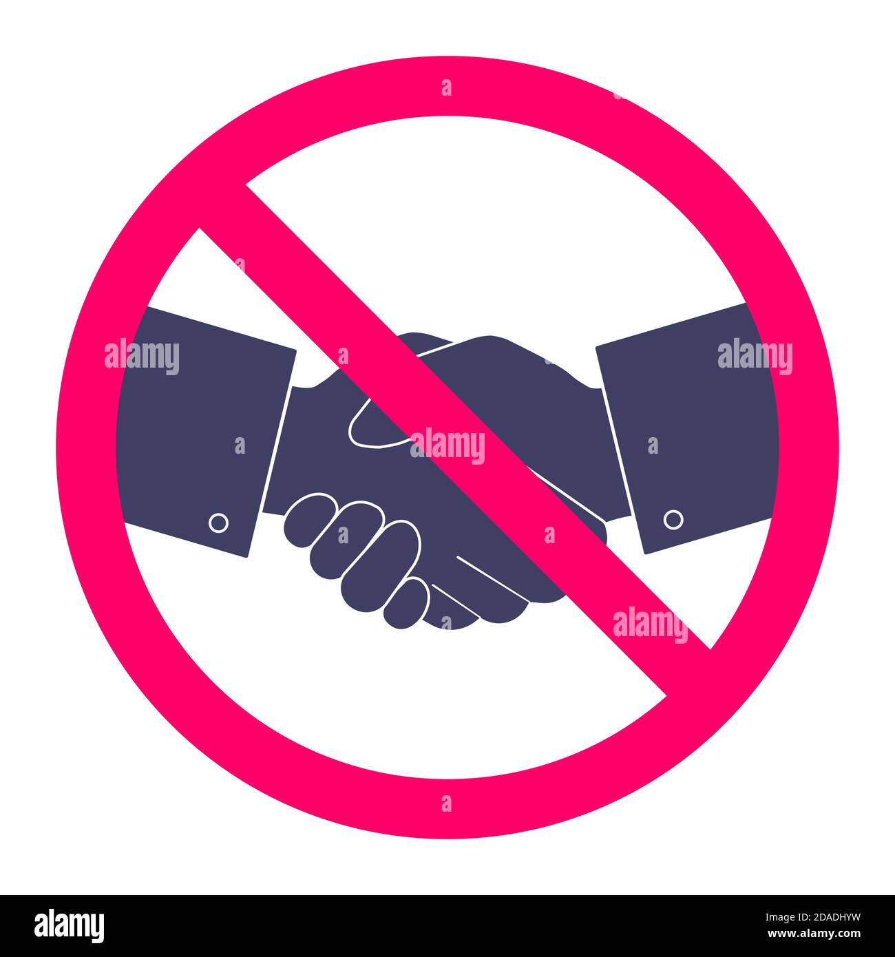 Nessun segno icona di handshake Illustrazione Vettoriale