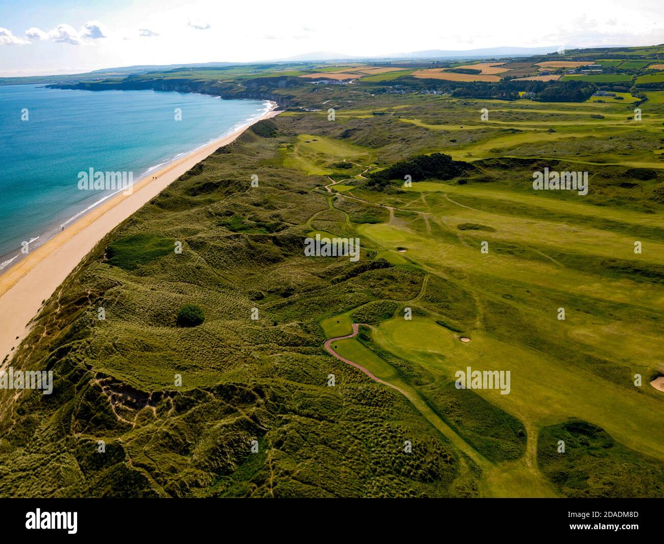 Aereo del Royal Portrush Golf Club, County Antrim, Irlanda del Nord Foto Stock