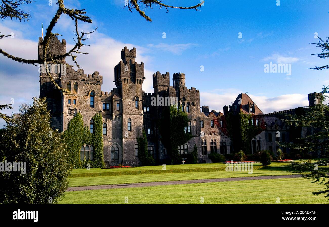 Ashford Castle Hotel, Cong Co. Mayo, Irlanda Foto Stock
