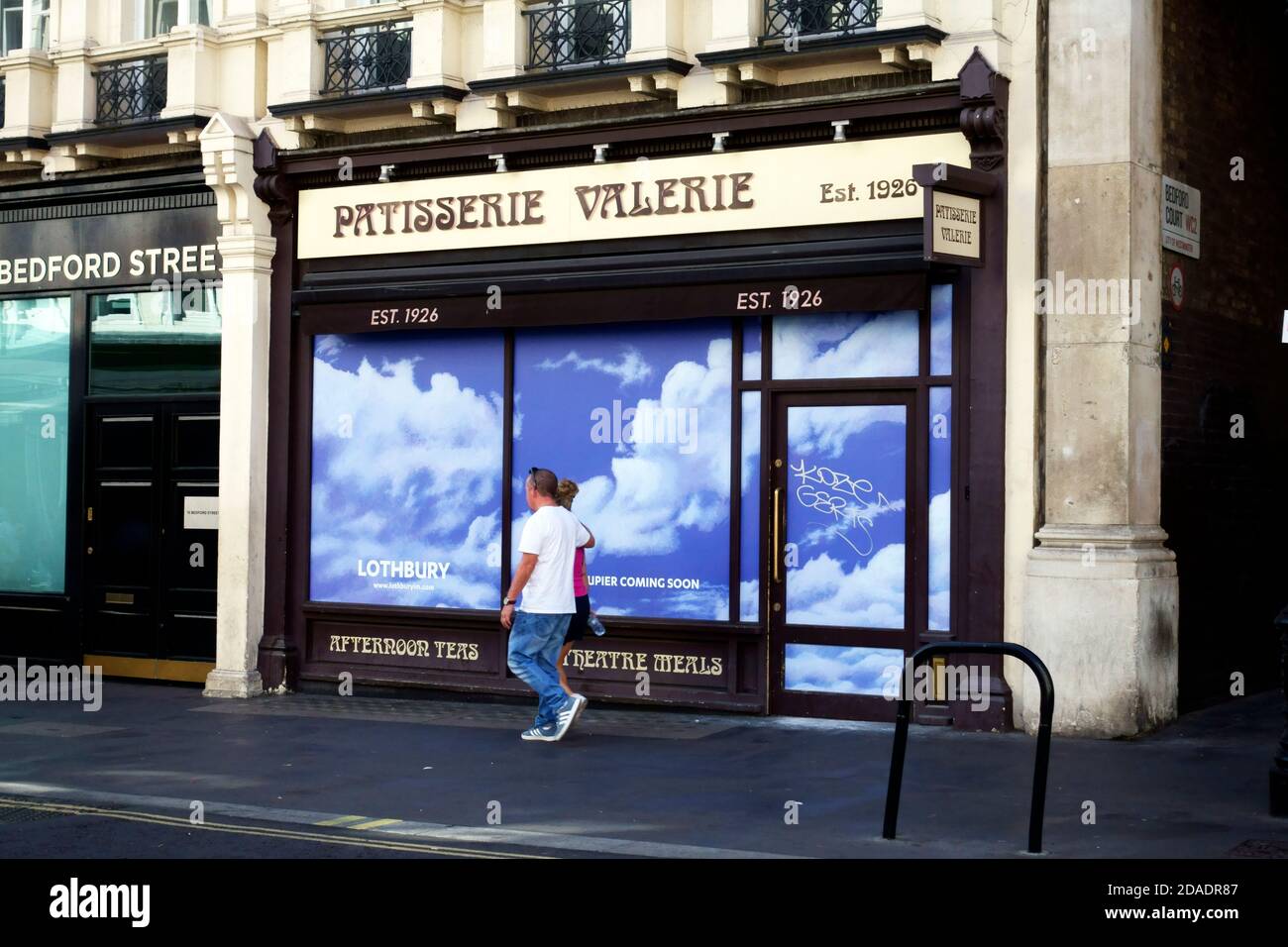 Patisserie Valerie al 15 Bedford Street, Covent Garden, Londra seguendo la catena di negozi che entrano in amministrazione Foto Stock