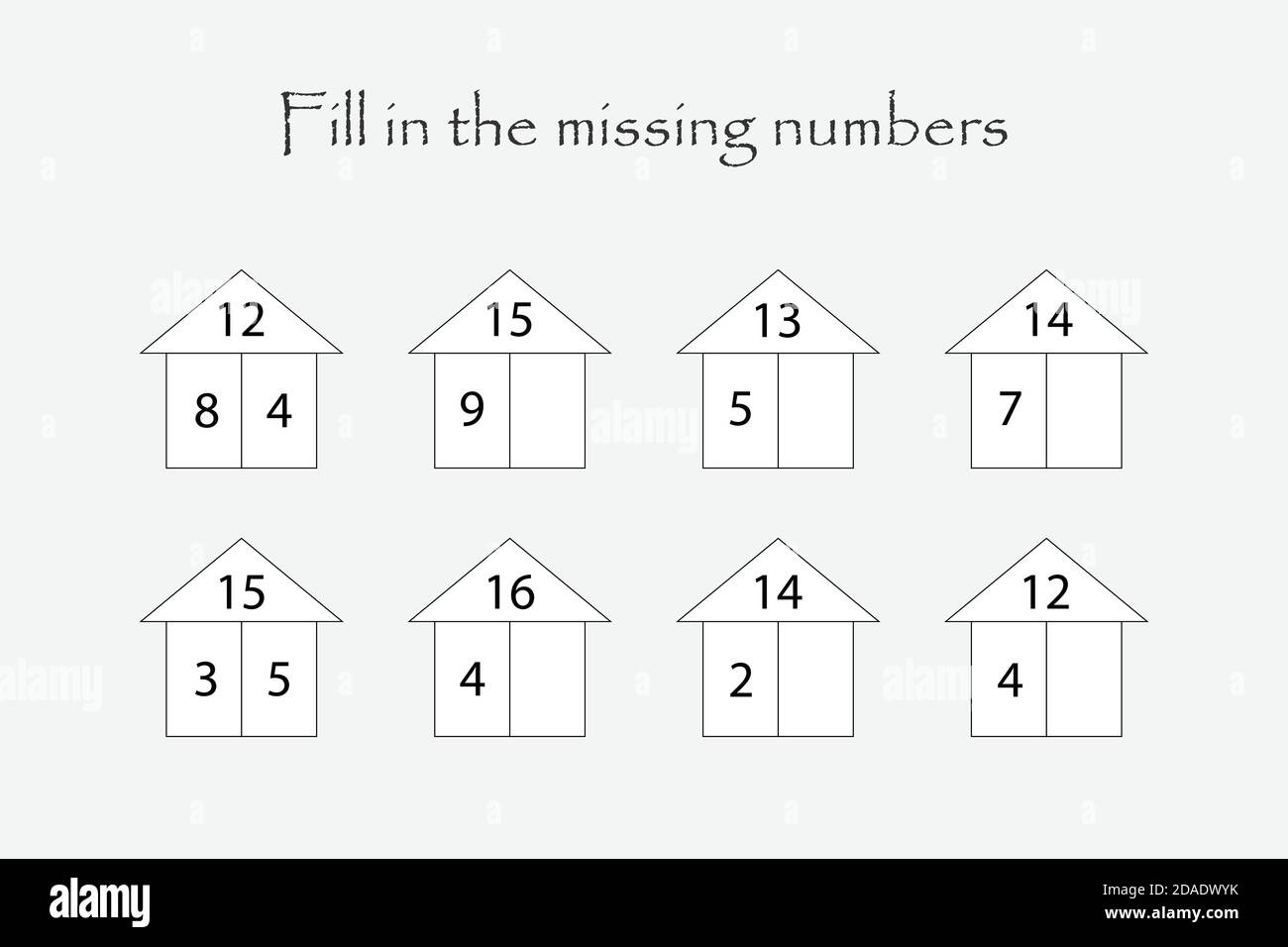 Un Gioco Per Bambini Per Imparare La Matematica. Abbinare I Blocchi All Account Image177420609
