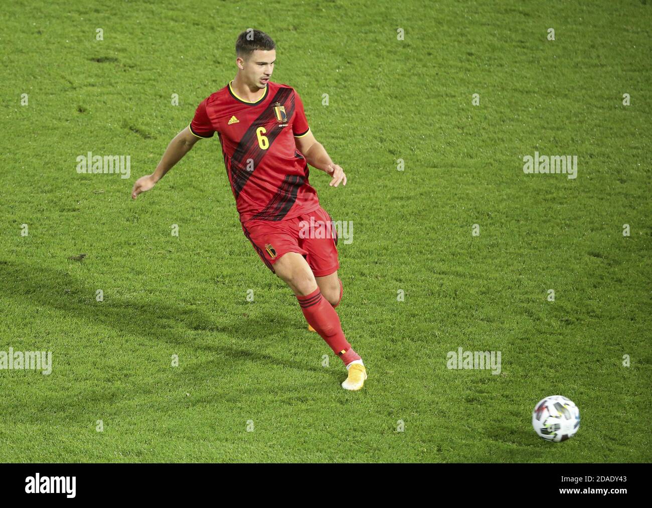 Leander Dendoncker del Belgio durante la partita di calcio internazionale amichevole tra Belgio e Svizzera il 11 novembre 2020 a King Power al P. Foto Stock