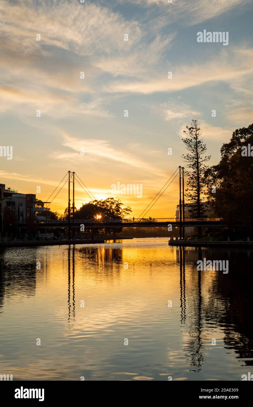 Claisebrook Cove all'alba. Foto Stock