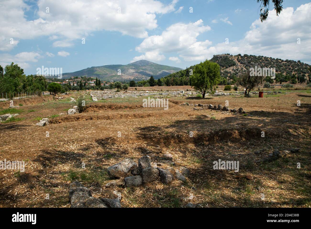 L'antica città di Eretria Euboea Grecia Foto Stock