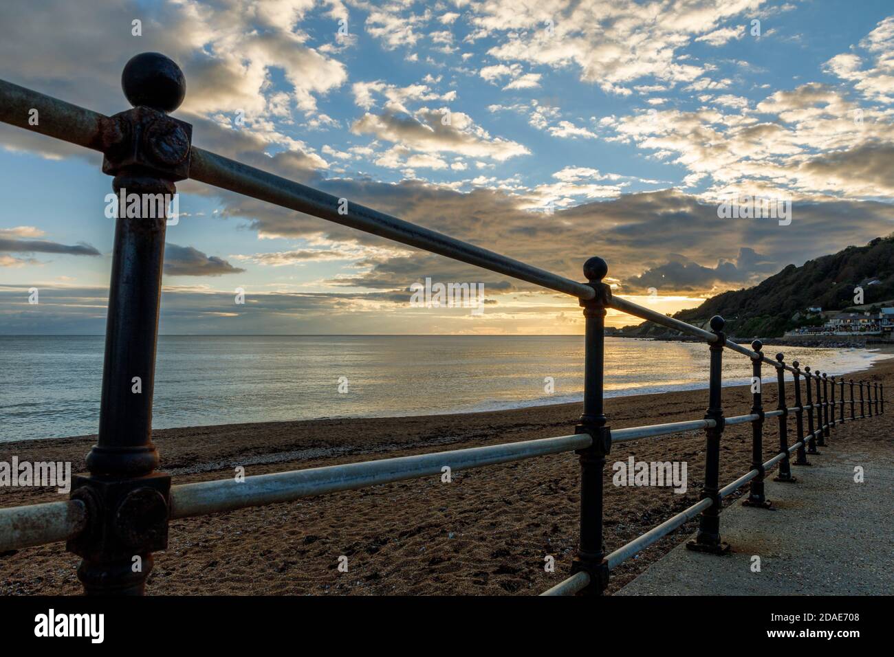 Tramonto a Ventnor, Isola di Wight Foto Stock