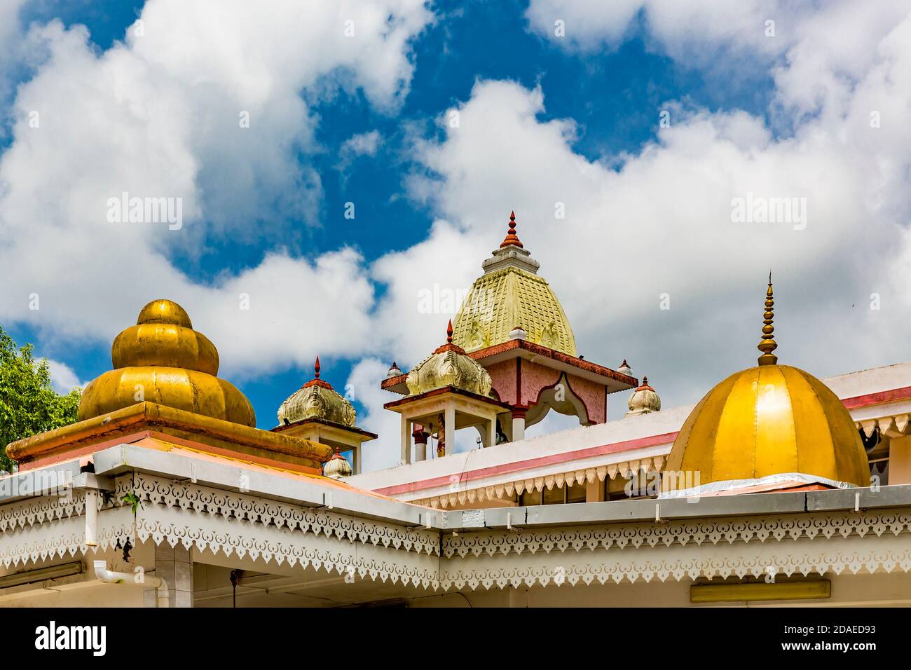 Sito di pellegrinaggio e tempio indù Lord Shiva, dettaglio, Lago Santo Grand Bassin, Ganga Talao, Mauritius, Africa, Oceano Indiano Foto Stock