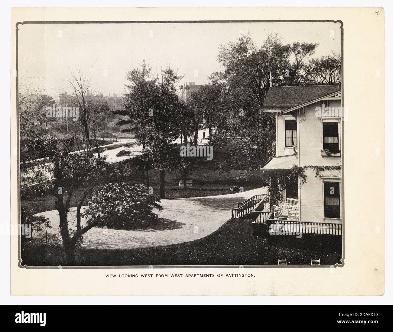 Vista ovest dal Pattington West Apartments, Chicago, Illinois, circa 1903. Foto Stock