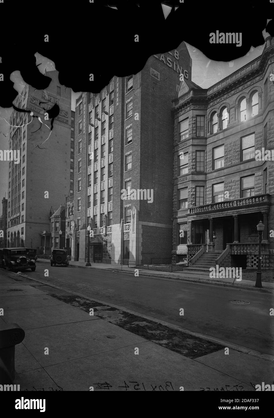 Vista esterna di 428 West St. James Place, architetto Raymond Gregori, a Chicago, Illinois, circa 1923-1936. Foto Stock