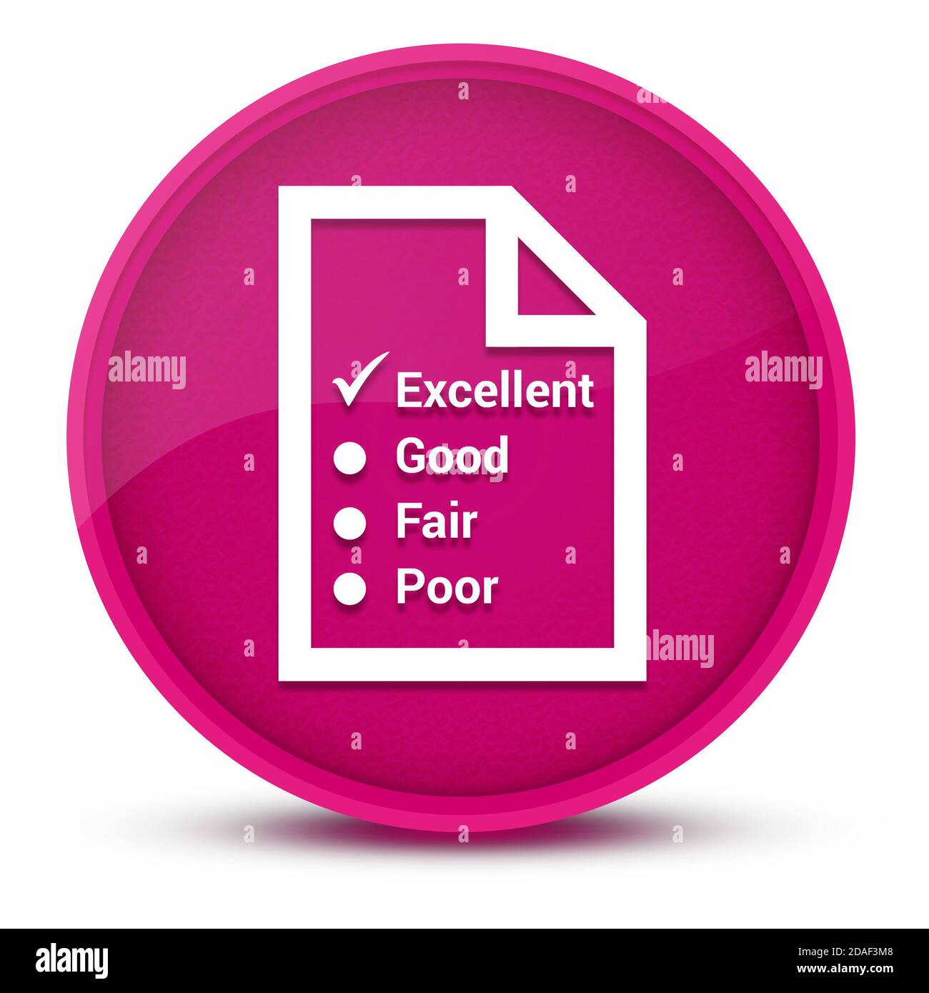 Rilievo (icona questionario) lussuoso pulsante rotondo rosa lucido illustrazione astratta Foto Stock