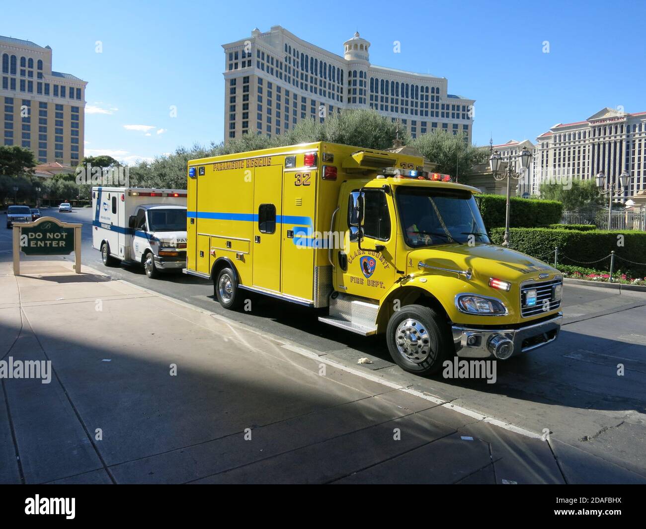 Ambulanze vicino Caesers Palace - Las Vegas Foto Stock